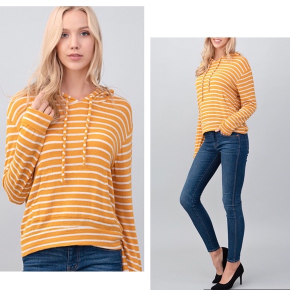 HipFinds Sweaters - 🤩Golden Striped Hoodie🌟